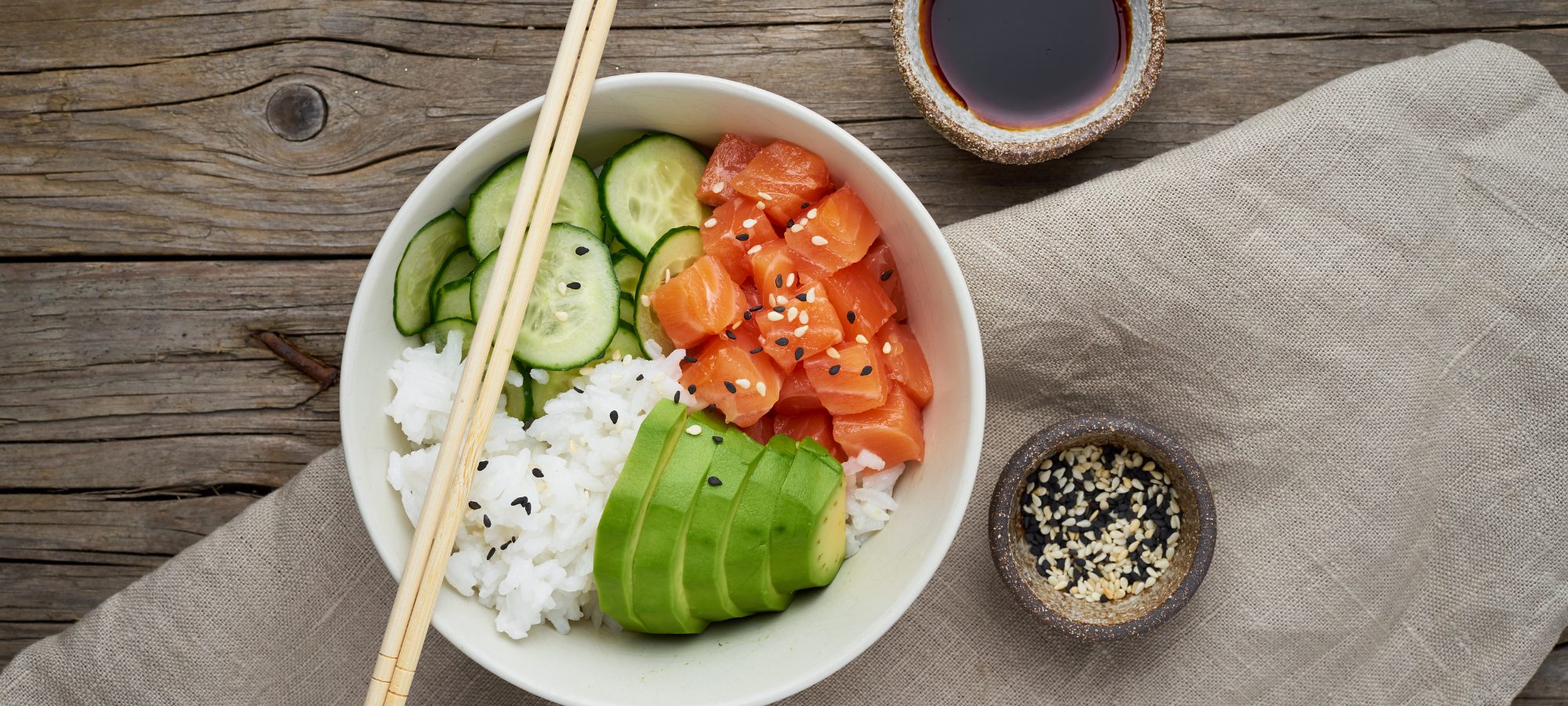 tiktok salmon rice bowl