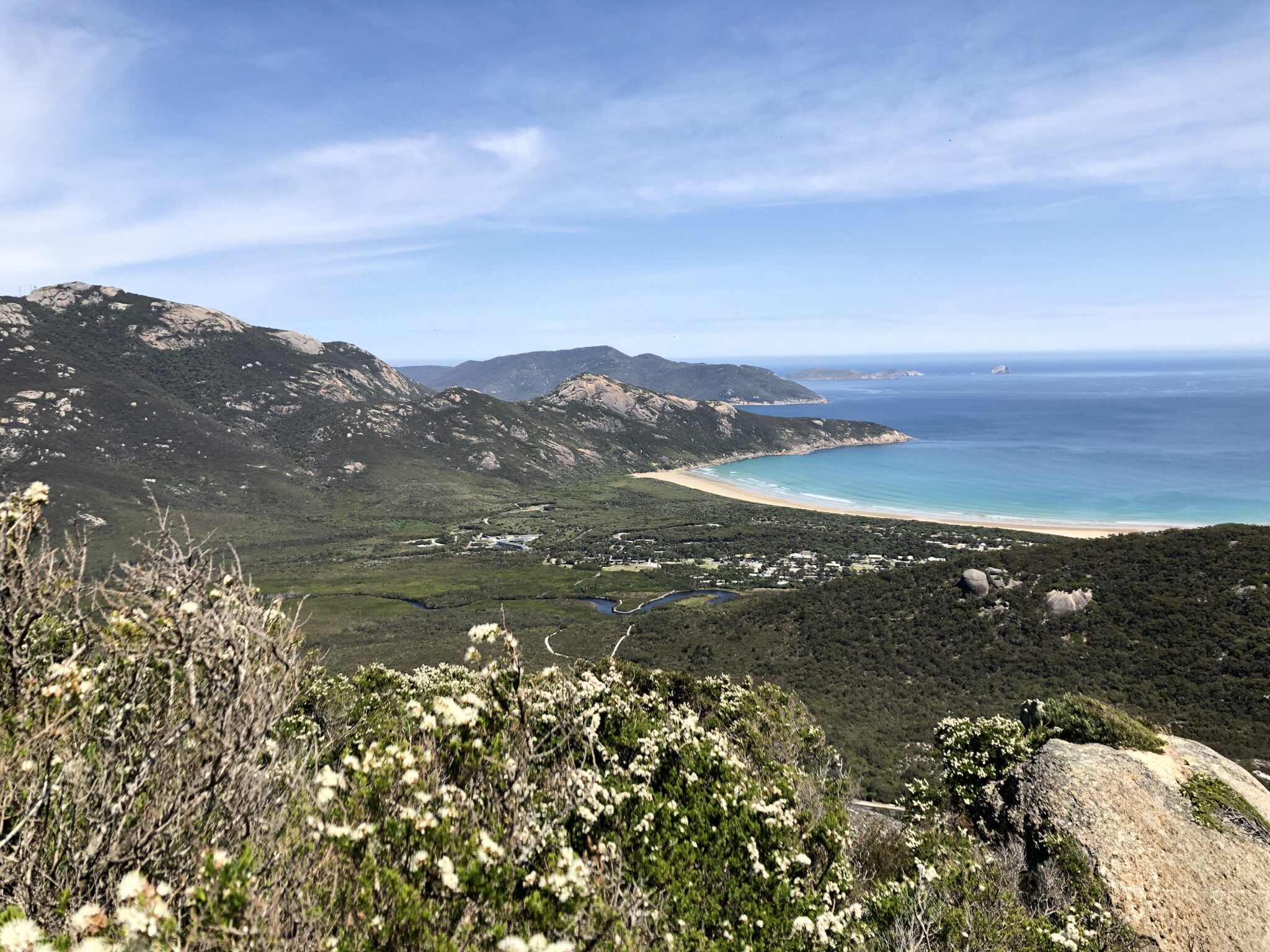 Coastal views from the summit of Mt Bishop, Wilson's Prom.