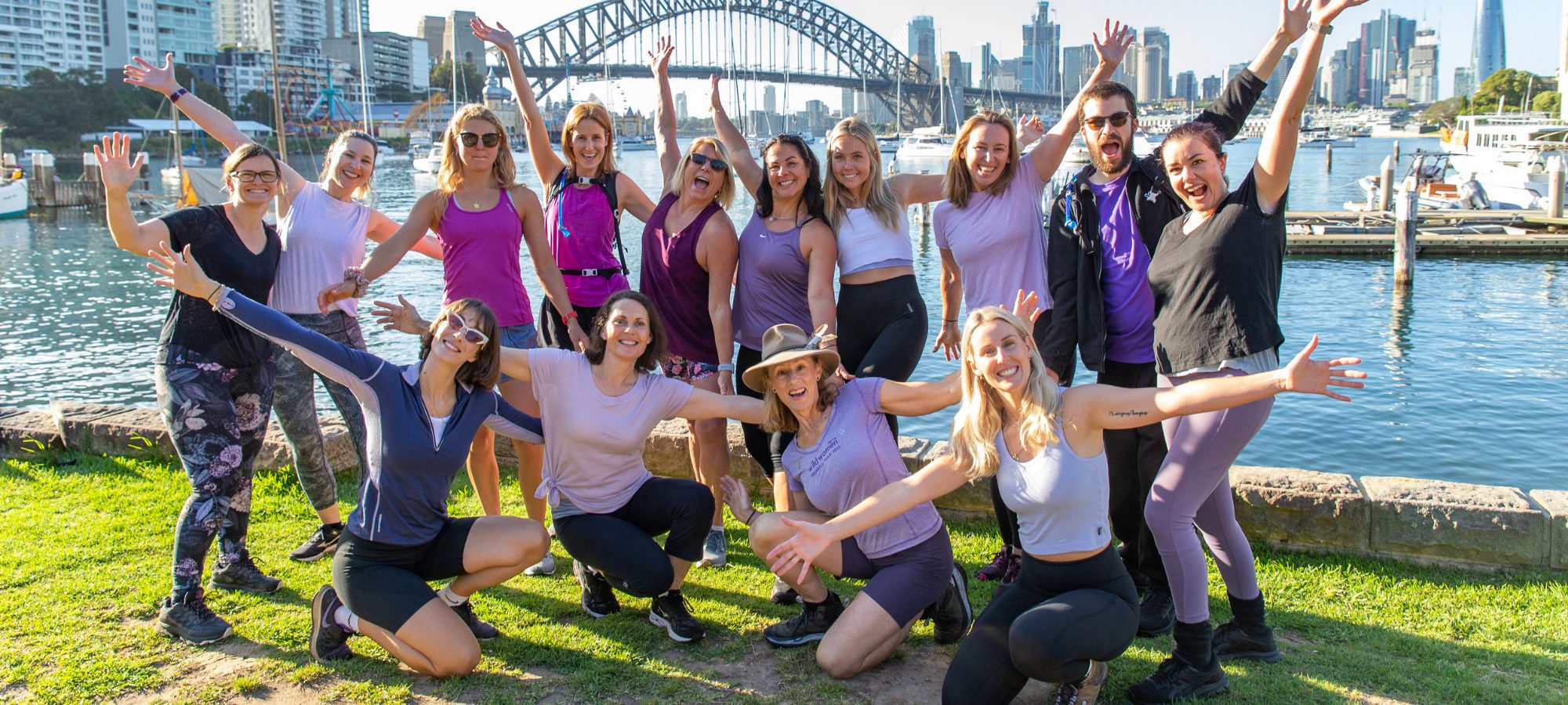 Wild Women on Top Team in front of Sydney Harbour